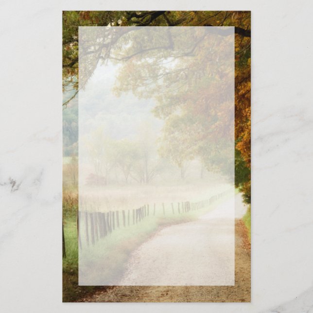 Papelaria Outono em uma Estrada do País (Frente)