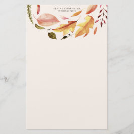 Papelaria outono, sinto-me elegante monograma floral