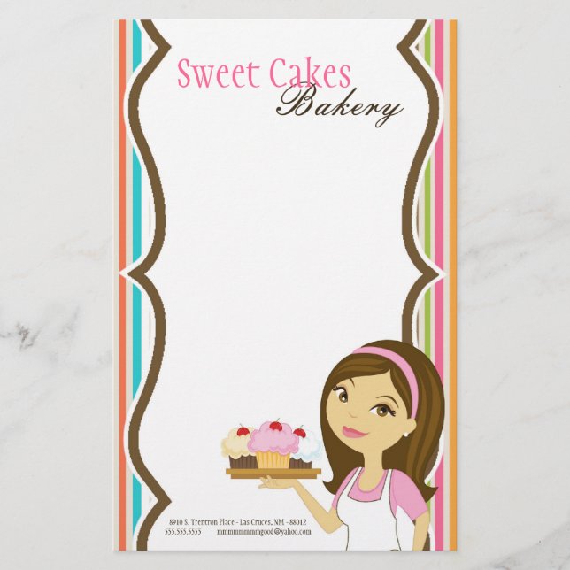 Papelaria - padaria Brunette Baker Cup Bakes Baker (Frente)
