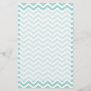 Papelaria Padrão aqua chevron