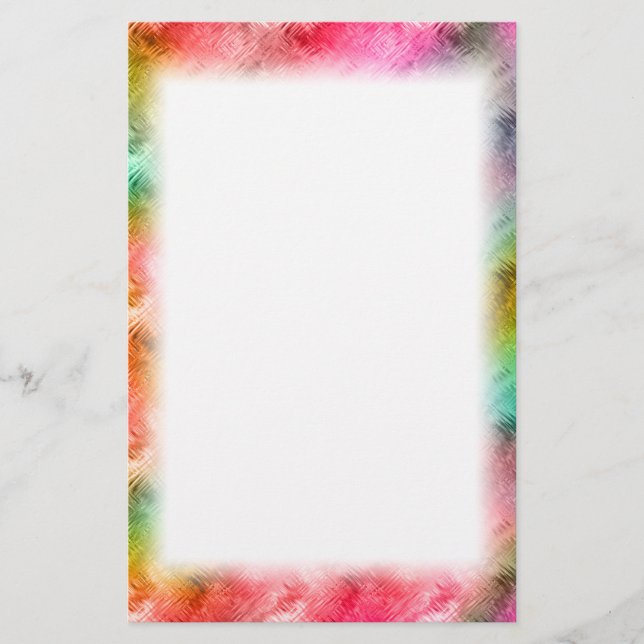 Papelaria Padrão Colorido de Vidro Cristal (Frente)