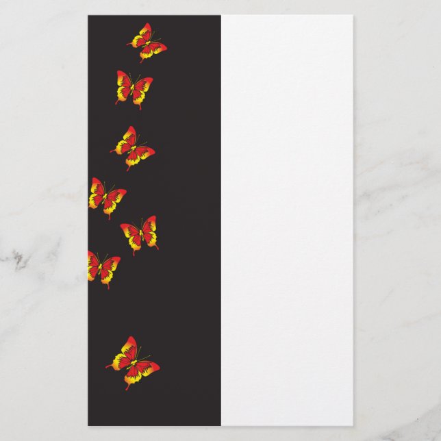 Papelaria Padrão da borboleta (Frente)