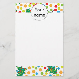 Papelaria Padrão das árvores de Natal