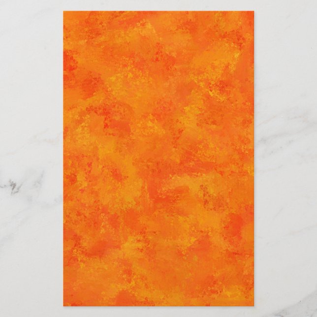 Papelaria Padrão de Abstrato Laranja (Frente)