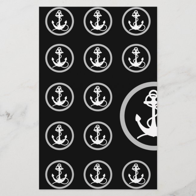 Papelaria Padrão de Âncora (Frente)