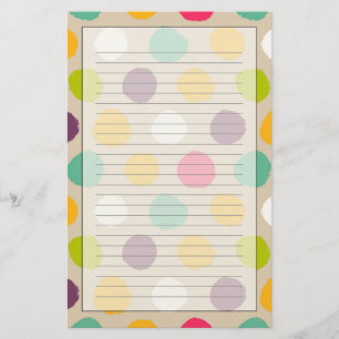 Papelaria Padrão de bolinhas desenhado à mão