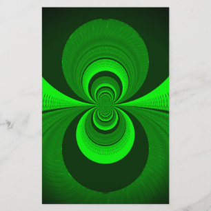 Papelaria Padrão de caleidoscópio verde brilhante abstrato