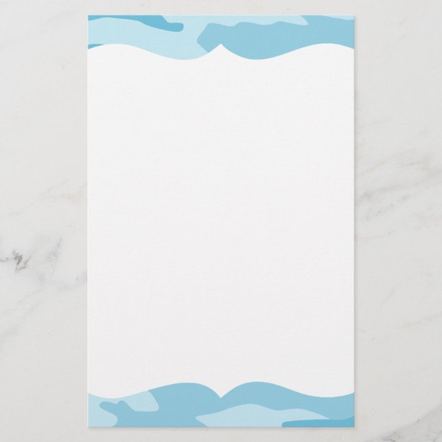 Papelaria Padrão de Camuflagem Azul (Frente)