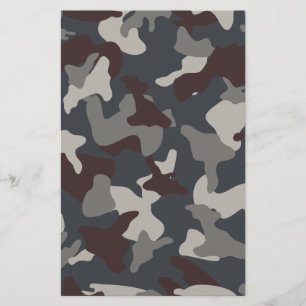 Papelaria Padrão de camuflagem camo azul cinza do exército