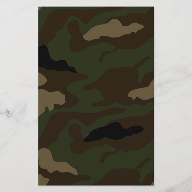 Papelaria padrão de camuflagem militar (Frente)