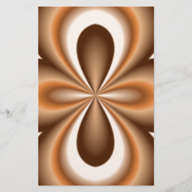 Papelaria Padrão de Chocolate Caramelo Cremoso (Frente)