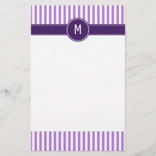 Papelaria Padrão de distribuição de Lavanda monograma