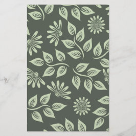 Papelaria Padrão de Flores de Mola