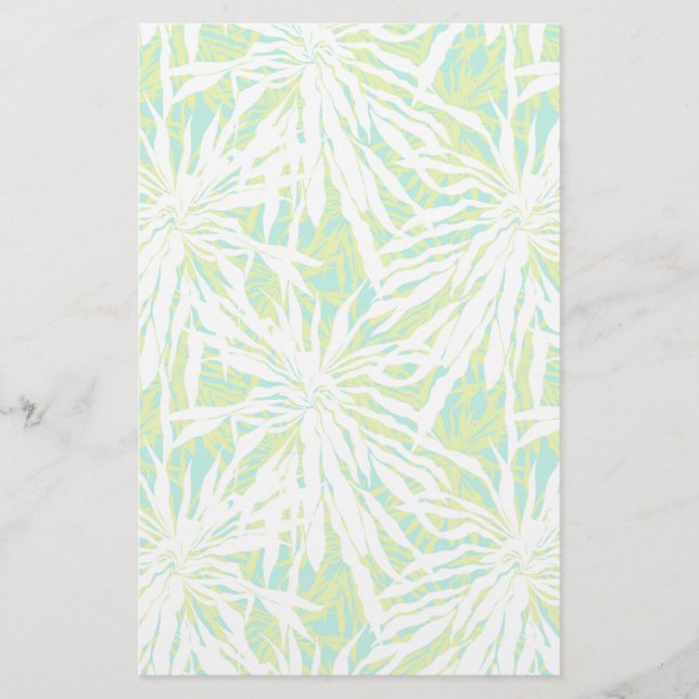 Papelaria Padrão de Folhas Tropicais (Frente)