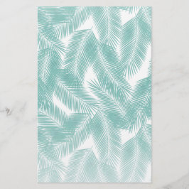 Papelaria Padrão de Folhas Tropicais Verdes