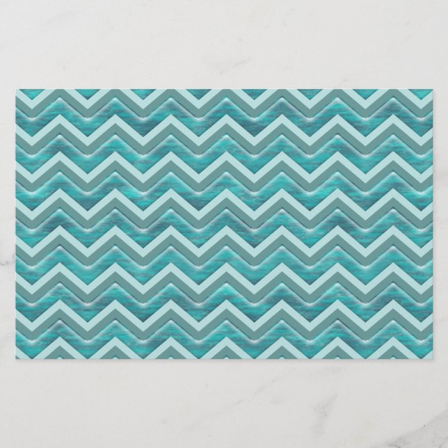 Papelaria Padrão de Glitter Chevron das Águas (Frente)