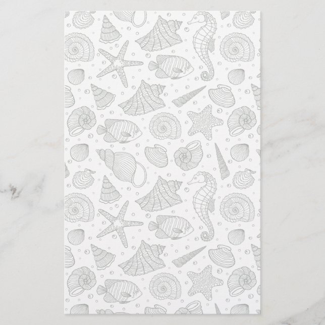Papelaria Padrão de Habitantes Oceanos 3 (Frente)