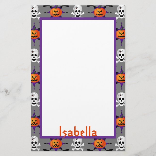 Papelaria Padrão de Halloween (Frente)