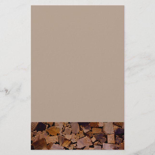 Papelaria Padrão de latido de madeira de madeira russa de ma (Frente)