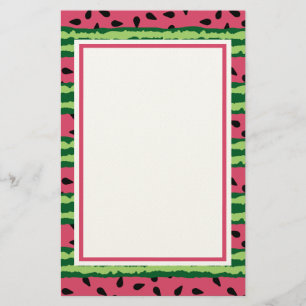 Papelaria Padrão de Melancia Cóta Rosa e Verde
