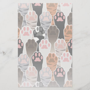 Papelaria Padrão de muitas patas de gatos