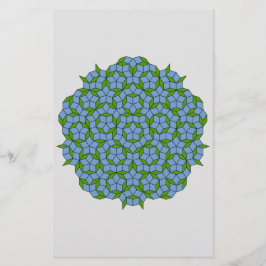 Papelaria Padrão de Rhombus Penrose Verde e Azul