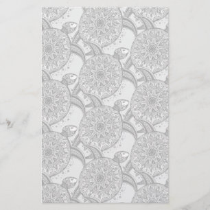 Papelaria Padrão de Tartaruga de Estilo