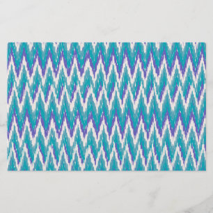 Papelaria Padrão de Teal e Ametyst de Kat ZigZag