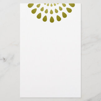 Papelaria Padrão fetal geométrico em Dourado