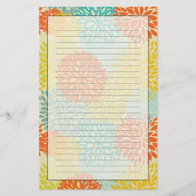 Papelaria Padrão floral 3 (Frente)