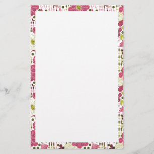 Papelaria Padrão floral clássico colorido bonito