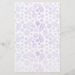 Papelaria Padrão Floral Desenhado À Mão Da Lavanda