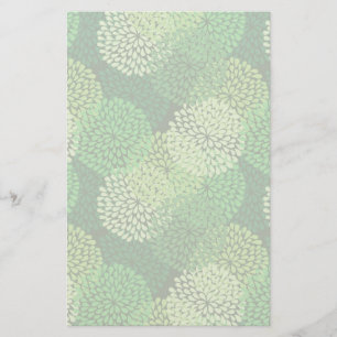 Papelaria Padrão floral verde