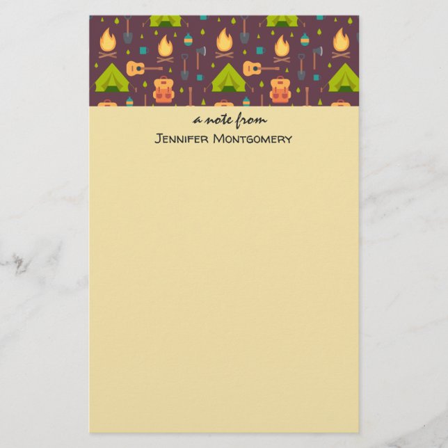 Papelaria Padrão legal de Design de Campo Externo (Frente)