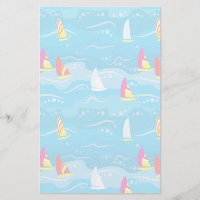Papelaria Padrão Neon Yacht (Frente)