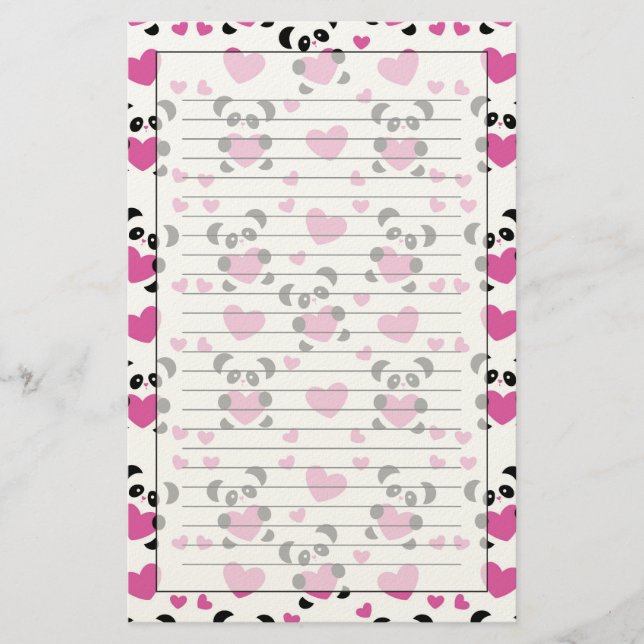 Papelaria Padrão para o Dia do Amor (Frente)