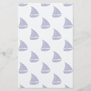 Papelaria Padrão Real Blue Sailboat