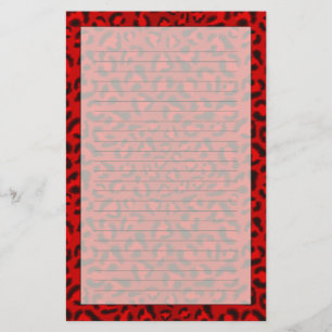 Papelaria Padrão rosa de textura do leopardo.
