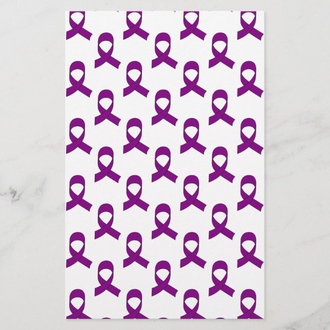 Papelaria Padrão Roxo de Fita (Frente)