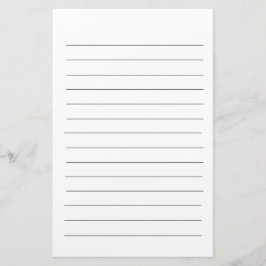 Papelaria Padrão Simples Elegante de Linhas Pretas