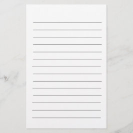 Papelaria Padrão Simples Elegante de Linhas Pretas