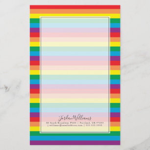 Papelaria Padrão Simplesmente Arco-Íris