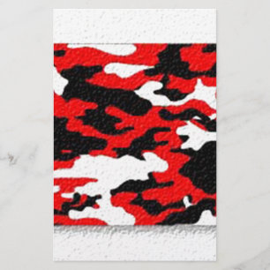 Papelaria Padrões Vermelhos de Camuflagem
