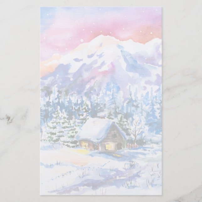 Papelaria Paisagem de inverno (Frente)