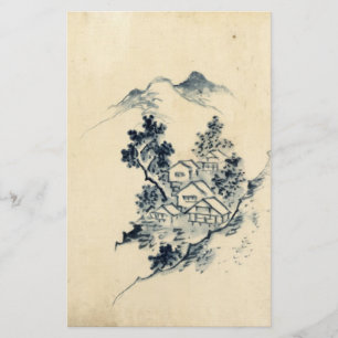 Papelaria paisagem japonesa