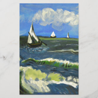 Papelaria Paisagem marinha em Saintes-Maries, Van Gogh