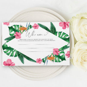 Papelaria Palma tropical floral - Quem sou eu jogo de chá de