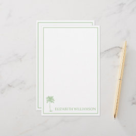 Papelaria Palmeira Palmetto Verde Costeira Personalizada
