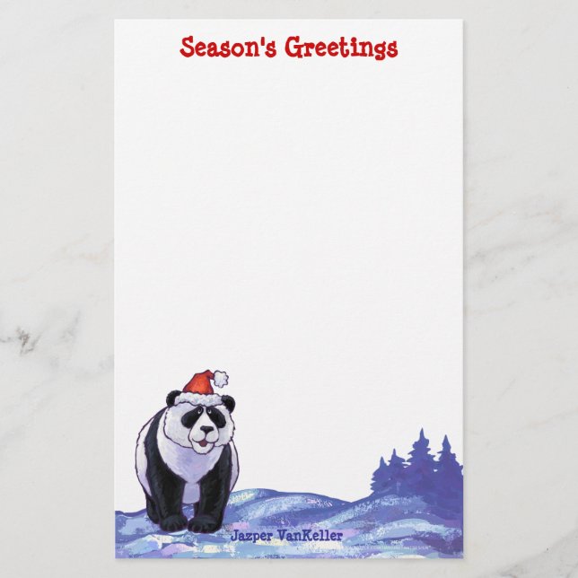 Papelaria Panda Bear Christmas (Frente)