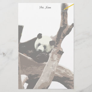 Papelaria Panda gigante em uma fotografia de zoológico de an